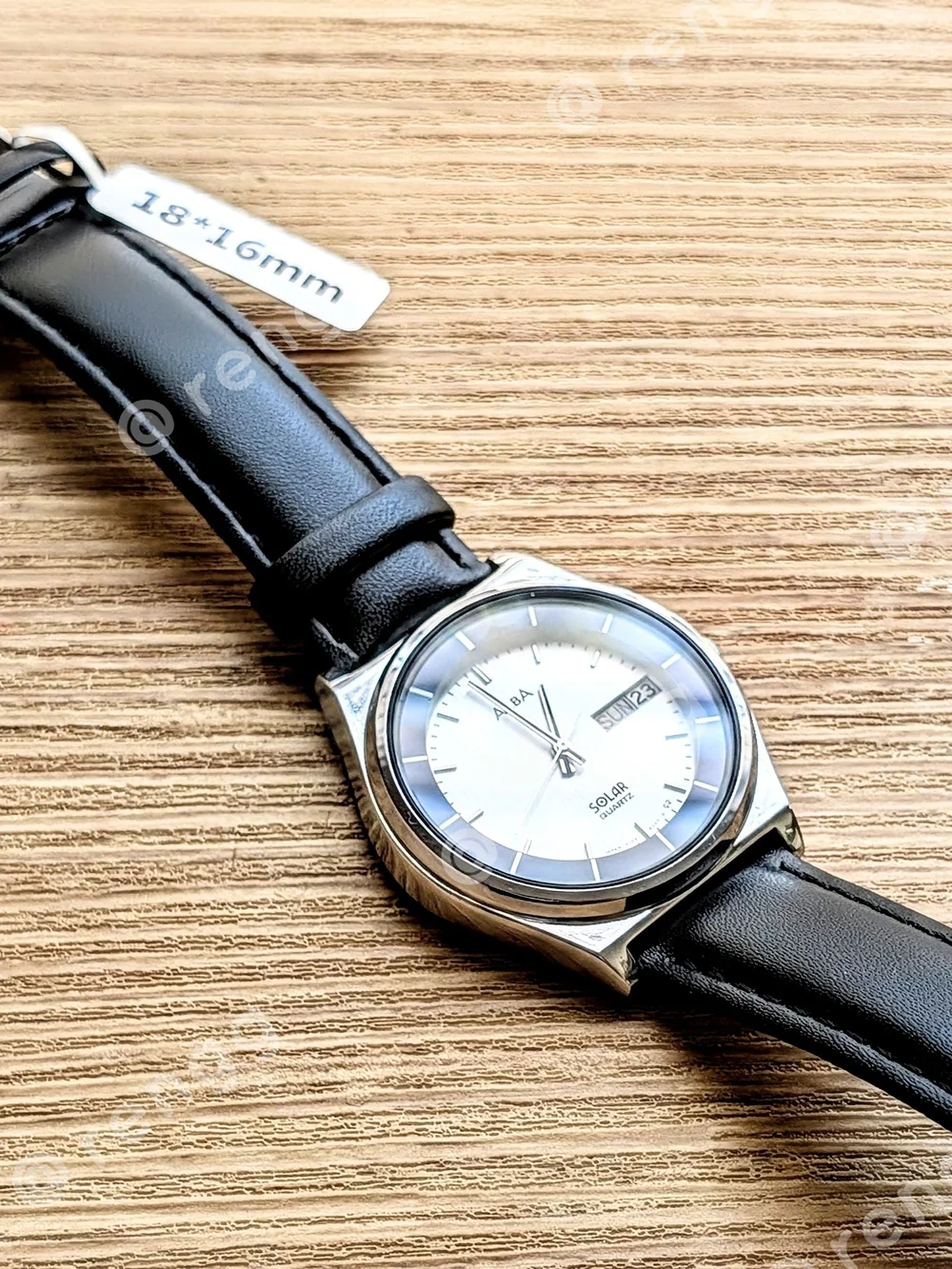 Rare JDM 36mm ALBA Solar Quartz Men's Watch - Silver Case 9mm Thickness